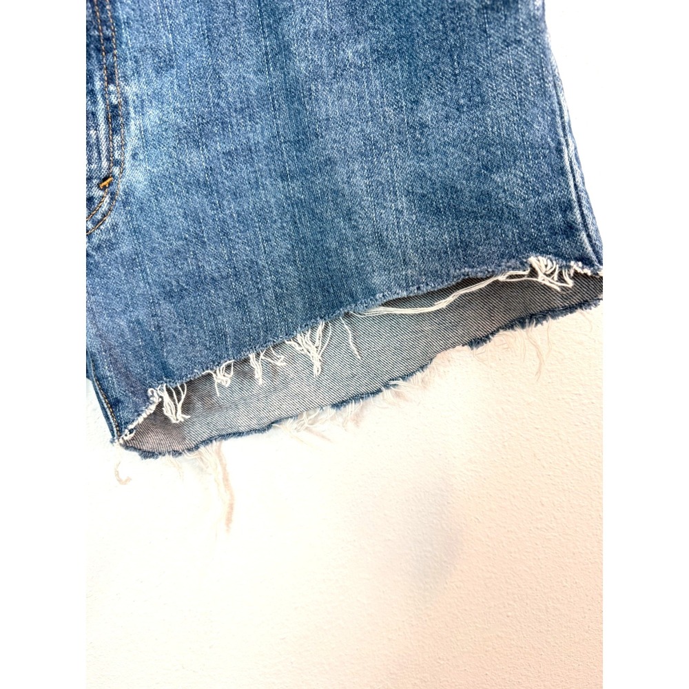 Levi's 505 Womens Size 36 Straight Fit Denim Cutoff Shorts High Rise Frayed Hem - Picture 6 of 10